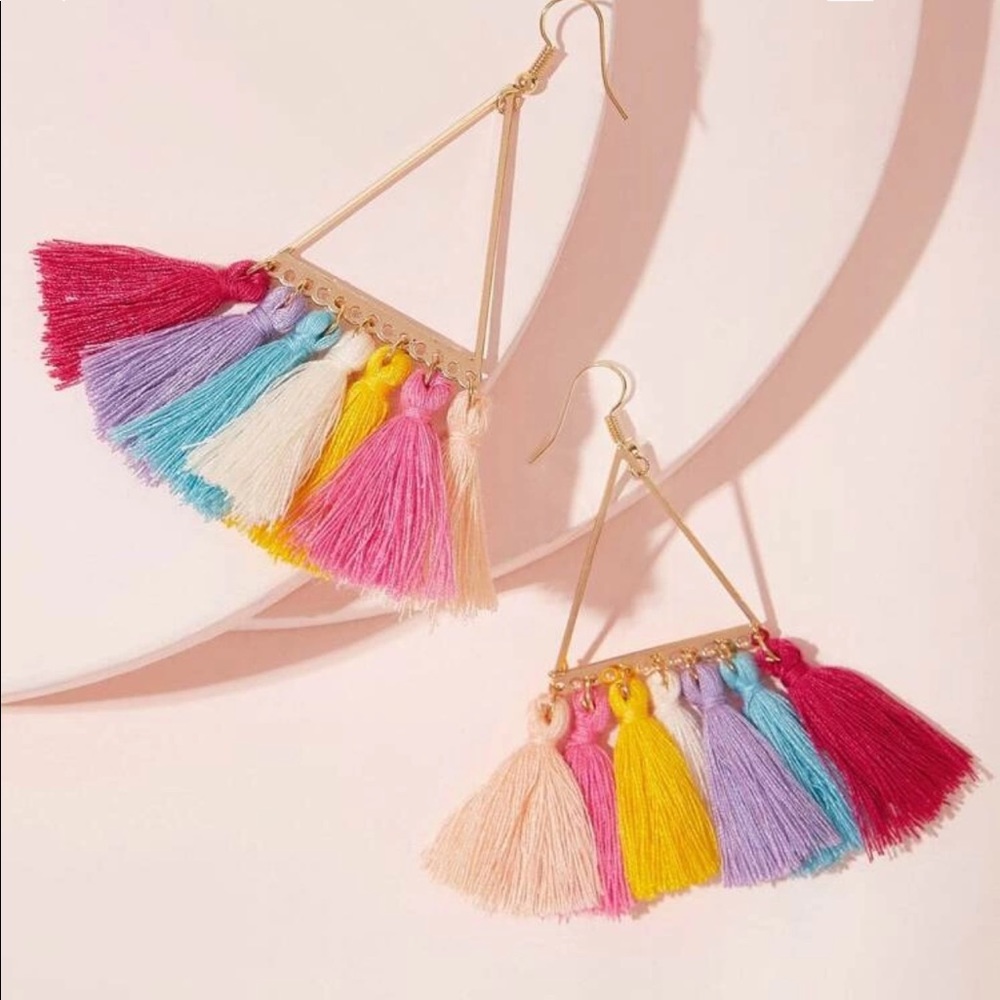 NEW Colorful FIESTA tassel earrings